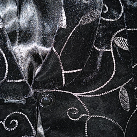 Covington leafy velvet blazer - Picture 3 of 6